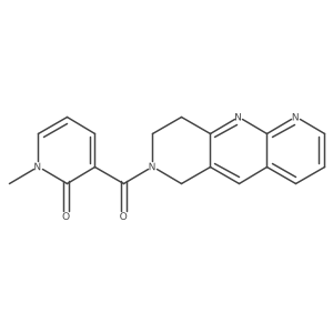 1-methyl-3-{6H,7H,8H,9H-pyrido[2,3-b]1,6-naphthyridine-7-carbonyl}-1,2-dihydropyridin-2-one Structure