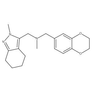 [(2,3-dihydro-1,4-benzodioxin-6-yl)methyl](methyl)[(2-methyl-4,5,6,7-tetrahydro-2H-indazol-3-yl)methyl]amine结构式