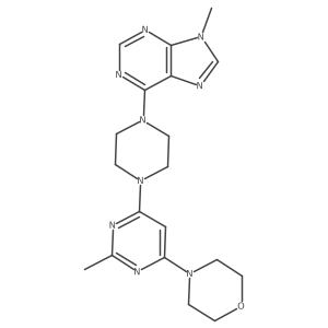 9-methyl-6-{4-[2-methyl-6-(morpholin-4-yl)pyrimidin-4-yl]piperazin-1-yl}-9H-purine结构式