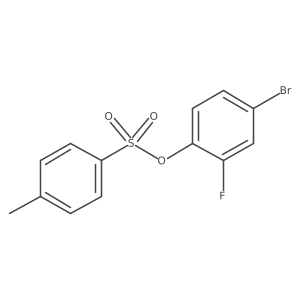 4-Bromo-2-fluorophenyl 4-methylbenzene-1-sulfonate结构式