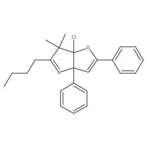 (3aR,6aR)-5-Butyl-6a-chloro-6,6-dimethyl-2,3a-diphenyl-3a,6a-dihydro-6H-furo[3,2-b]pyrrole Structure
