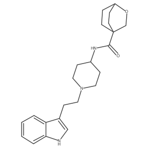 N-{1-[2-(1H-indol-3-yl)ethyl]piperidin-4-yl}-2-oxabicyclo[2.2.2]octane-4-carboxamide结构式