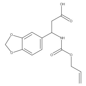 3-(1,3-Dioxaindan-5-yl)-3-{[(prop-2-en-1-yloxy)carbonyl]amino}propanoic acid Structure