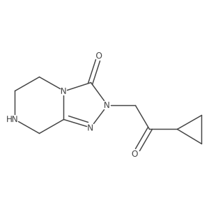 2-(2-Cyclopropyl-2-oxoethyl)-5,6,7,8-tetrahydro-[1,2,4]triazolo[4,3-a]pyrazin-3-one Structure