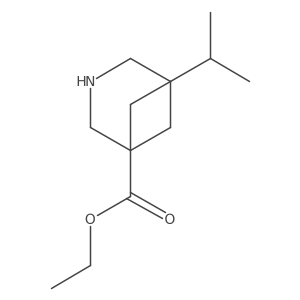 Ethyl 5-isopropyl-3-azabicyclo[3.1.1]heptane-1-carboxylate结构式