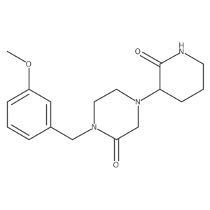 1-[(3-Methoxyphenyl)methyl]-4-(2-oxopiperidin-3-yl)piperazin-2-one结构式