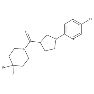 5-Chloro-2-[3-(4,4-difluoropiperidine-1-carbonyl)pyrrolidin-1-yl]pyridine Structure