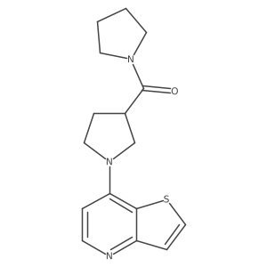 3-(Pyrrolidine-1-carbonyl)-1-{thieno[3,2-b]pyridin-7-yl}pyrrolidine结构式