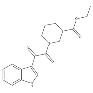 ethyl 1-(2-(1H-indol-3-yl)-2-oxoacetyl)piperidine-3-carboxylate Structure