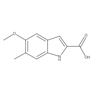 5-methoxy-6-methyl-1H-indole-2-carboxylic acid结构式
