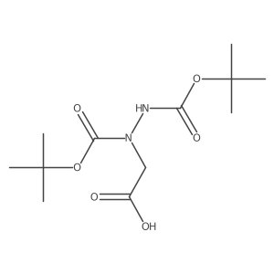 2-{[(Tert-butoxy)carbonyl]({[(tert-butoxy)carbonyl]amino})amino}acetic acid Structure