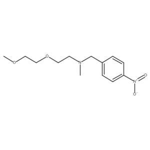 4-[(N-(2-(2-methoxy-ethoxy)-ethyl)-N-methyl-amino)-methyl]-nitrobenzene结构式
