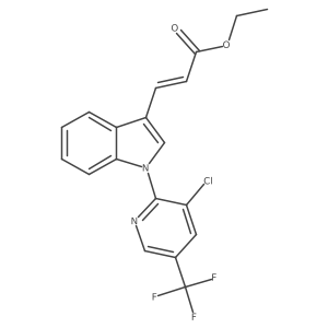 ethyl 3-{1-[3-chloro-5-(trifluoromethyl)-2-pyridinyl]-1H-indol-3-yl}acrylate结构式