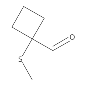 1-(Methylsulfanyl)cyclobutane-1-carbaldehyde结构式