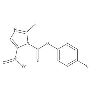 O-(4-Chlorophenyl) 2-methyl-5-nitro-1H-imidazole-1-carbothioate结构式