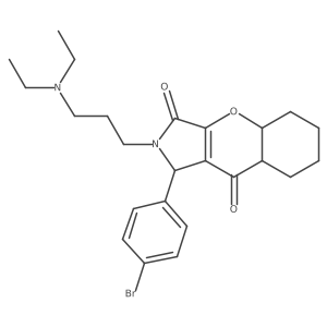 1-(4-bromophenyl)-2-[3-(diethylamino)propyl]-4a,5,6,7,8,8a-hexahydro-1H-chromeno[2,3-c]pyrrole-3,9-dione Structure