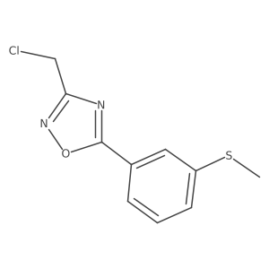 3-(Chloromethyl)-5-(3-(methylthio)phenyl)-1,2,4-oxadiazole结构式