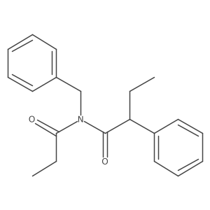 I+/--Ethyl-N-(1-oxopropyl)-N-(phenylmethyl)benzeneacetamide结构式