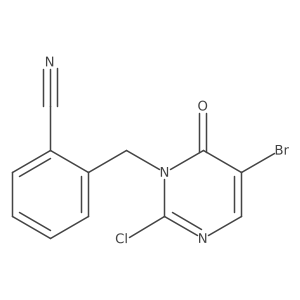 2-[(5-bromo-2-chloro-6-oxo-1(6H)-pyrimidinyl)methyl]Benzonitrile Structure