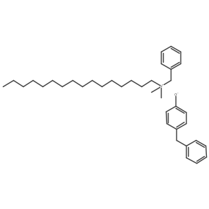 Benzyl(hexadecyl)dimethylammonium alpha-phenyl-p-cresolate结构式