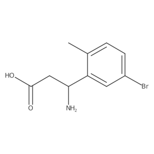 3-Amino-3-(5-bromo-2-methylphenyl)propanoic acid结构式