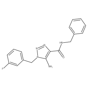5-amino-N-benzyl-1-(3-fluorobenzyl)-1H-1,2,3-triazole-4-carboxamide结构式