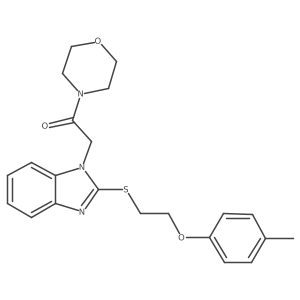 2-{2-[2-(4-Methylphenoxy)ethylthio]benzimidazolyl}-1-morpholin-4-ylethan-1-one Structure