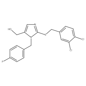 (2-((3,4-dichlorobenzyl)thio)-1-(4-fluorobenzyl)-1H-imidazol-5-yl)methanol Structure