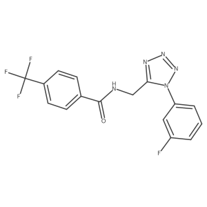 N-((1-(3-fluorophenyl)-1H-tetrazol-5-yl)methyl)-4-(trifluoromethyl)benzamide Structure
