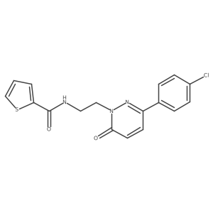 N-(2-(3-(4-chlorophenyl)-6-oxopyridazin-1(6H)-yl)ethyl)thiophene-2-carboxamide Structure