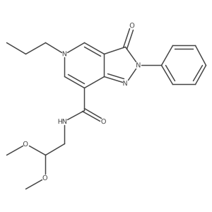 N-(2,2-dimethoxyethyl)-3-oxo-2-phenyl-5-propyl-3,5-dihydro-2H-pyrazolo[4,3-c]pyridine-7-carboxamide Structure