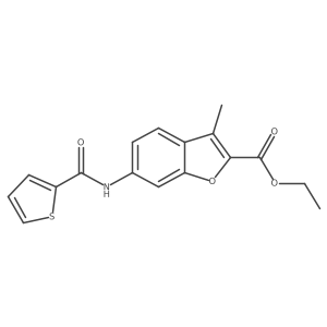 Ethyl 3-methyl-6-(2-thienylcarbonylamino)benzo[d]furan-2-carboxylate结构式