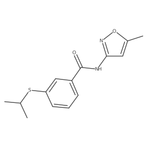 3-(isopropylthio)-N-(5-methylisoxazol-3-yl)benzamide结构式