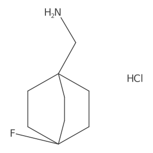 (4-Fluoro-1-bicyclo[2.2.2]octanyl)methanamine;hydrochloride Structure