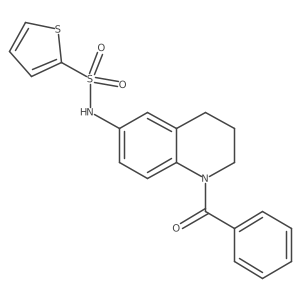 N-(1-benzoyl-1,2,3,4-tetrahydroquinolin-6-yl)thiophene-2-sulfonamide Structure