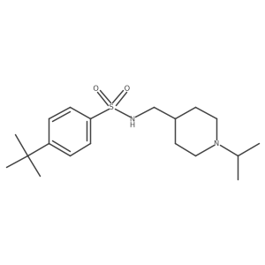 4-(tert-butyl)-N-((1-isopropylpiperidin-4-yl)methyl)benzenesulfonamide结构式