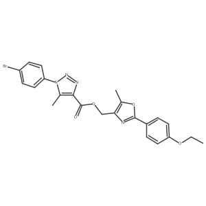 [2-(4-ethoxyphenyl)-5-methyl-1,3-oxazol-4-yl]methyl 1-(4-bromophenyl)-5-methyl-1H-1,2,3-triazole-4-carboxylate Structure