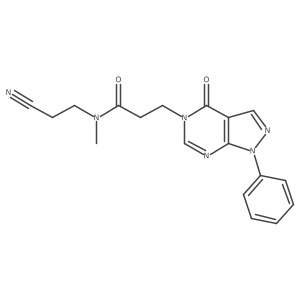 N-(2-cyanoethyl)-N-methyl-3-(4-oxo-1-phenyl-1H-pyrazolo[3,4-d]pyrimidin-5(4H)-yl)propanamide Structure