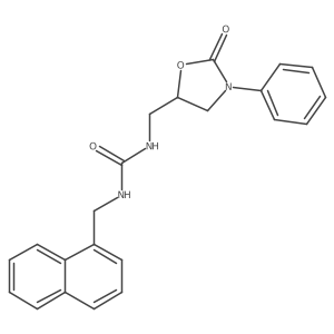 1-(Naphthalen-1-ylmethyl)-3-((2-oxo-3-phenyloxazolidin-5-yl)methyl)urea Structure