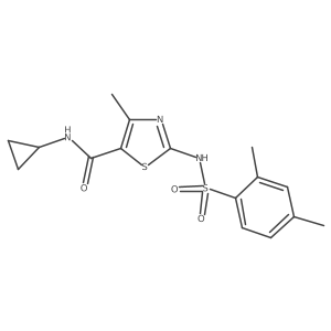 5-Thiazolecarboxamide, N-cyclopropyl-2-[[(2,4-dimethylphenyl)sulfonyl]amino]-4-methyl- Structure