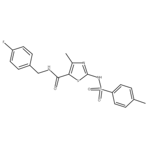 5-Thiazolecarboxamide, N-[(4-fluorophenyl)methyl]-4-methyl-2-[[(4-methylphenyl)sulfonyl]amino]- Structure