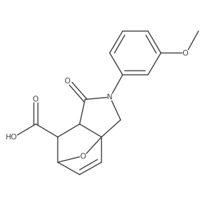 (3aS,6R)-2-(3-methoxyphenyl)-1-oxo-1,2,3,6,7,7a-hexahydro-3a,6-epoxyisoindole-7-carboxylic acid Structure