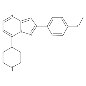 2-(4-Methoxyphenyl)-7-(piperidin-4-yl)pyrazolo[1,5-a]pyrimidine Structure