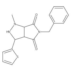 5-benzyl-1-methyl-3-(thiophen-2-yl)tetrahydropyrrolo[3,4-c]pyrazole-4,6(1H,5H)-dione Structure