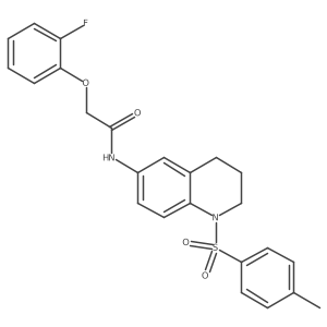 2-(2-fluorophenoxy)-N-(1-tosyl-1,2,3,4-tetrahydroquinolin-6-yl)acetamide结构式