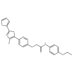 N-(4-ethoxyphenyl)-2-((6-(4-methyl-2-(thiophen-2-yl)thiazol-5-yl)pyridazin-3-yl)thio)acetamide结构式