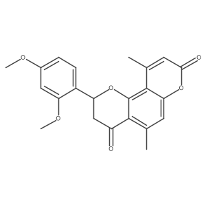 2-(2,4-dimethoxyphenyl)-5,10-dimethyl-2,3-dihydro-4H,8H-pyrano[2,3-f]chromene-4,8-dione Structure