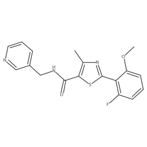 2-(2-fluoro-6-methoxyphenyl)-4-methyl-N-(pyridin-3-ylmethyl)-1,3-thiazole-5-carboxamide Structure
