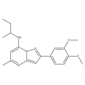 N-(butan-2-yl)-2-(3,4-dimethoxyphenyl)-5-methylpyrazolo[1,5-a]pyrimidin-7-amine Structure