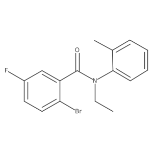 2-bromo-N-ethyl-5-fluoro-N-(2-methylphenyl)benzamide结构式